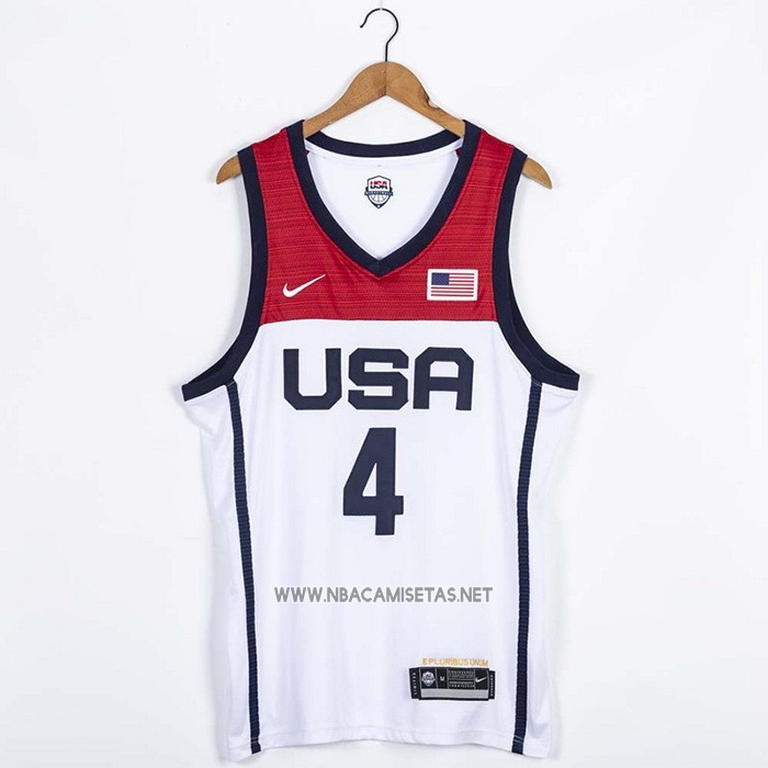 Camiseta USA 2021 Bradley Beal NO 4 Blanco